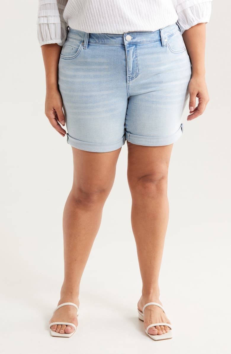 Liverpool Los Angeles Marley Girlfriend Cuff Denim Shorts, Main, color, 