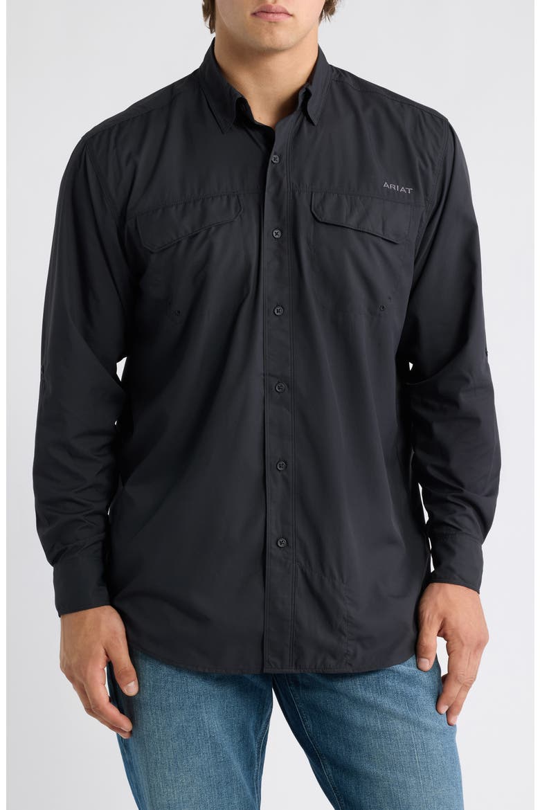 VentTEK Outbound Classic Fit Performance Shirt, Main, color, BLACK