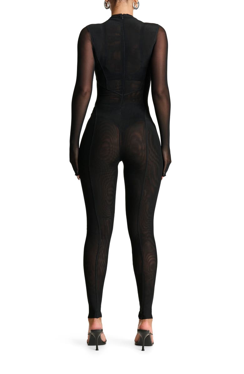 Naked Wardrobe Mesh Toe Loop Jumpsuit, Alternate, color, 
