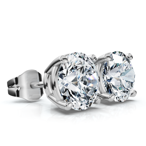 Bliss Diamond 1ct Tw Round Diamond Studs 14k Gold Lab Grown In 14k White Gold