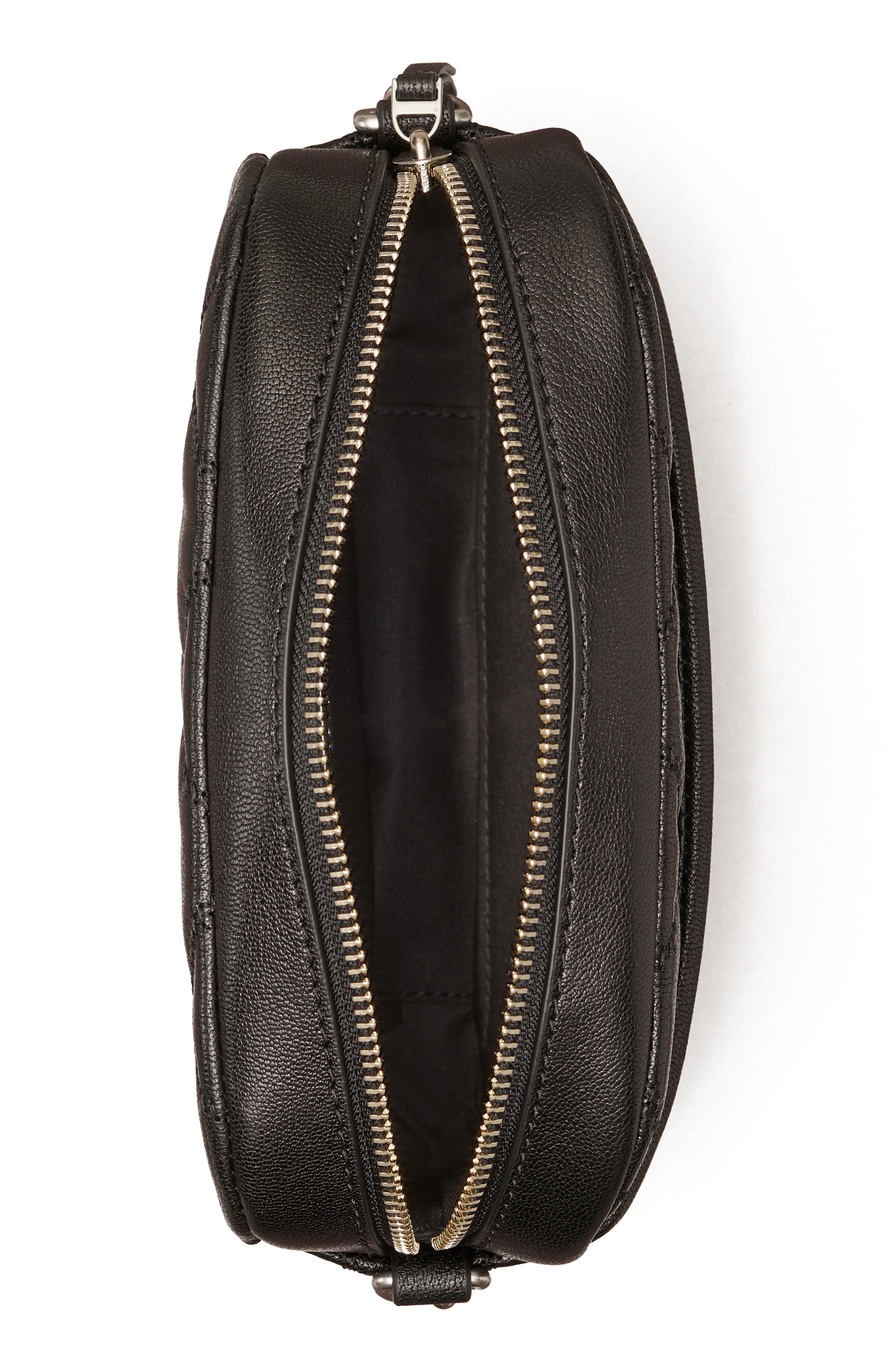 Tory Burch Fleming Distressed Quilted Leather Crossbody Bag, Alternate, color, 