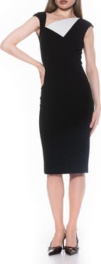 Alexia Admor Destiny Cap Sleeve Midi Sheath Dress