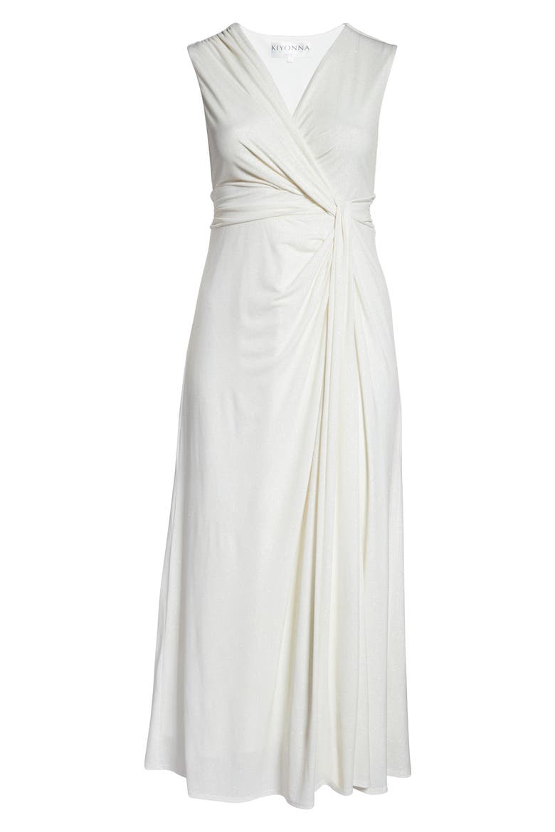Gilded by Moonlight Sleeveless Gown, Alternate, color, GOLD SPARKLE