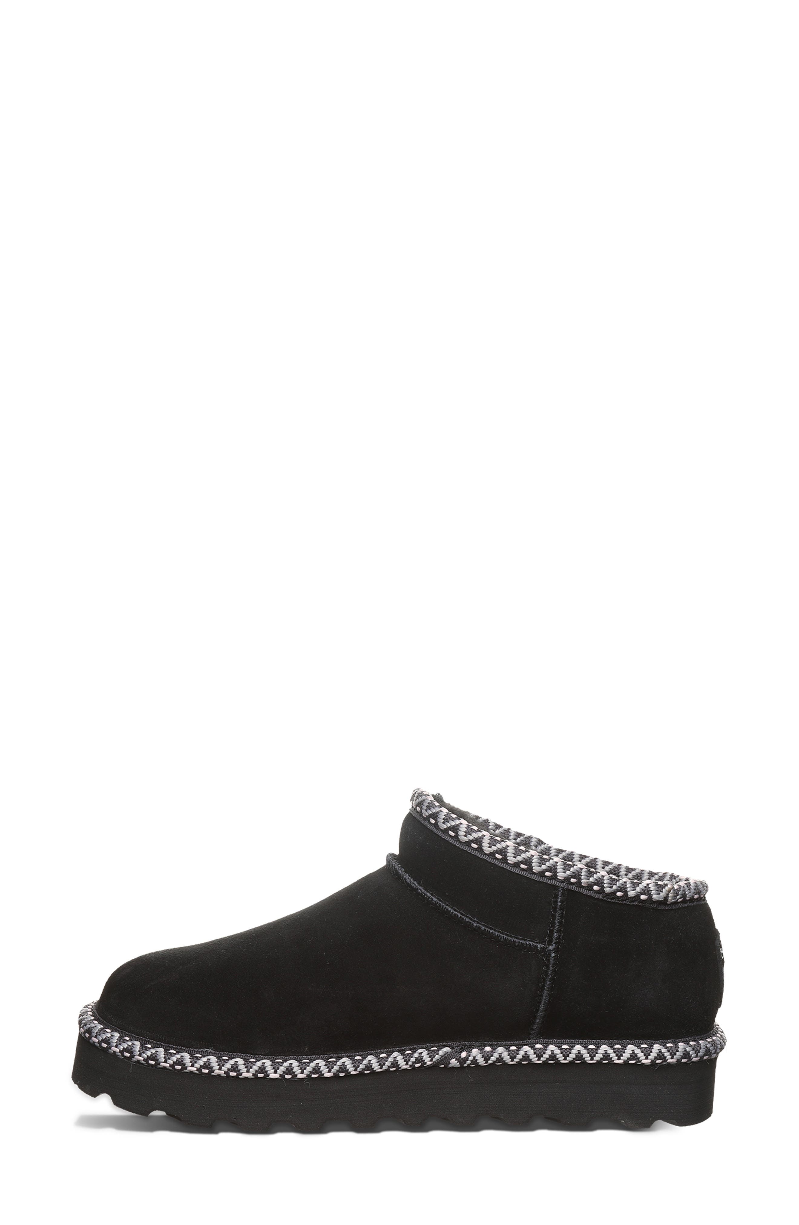 BEARPAW Jules Faux Shearling Lined Bootie, Alternate, color, Black
