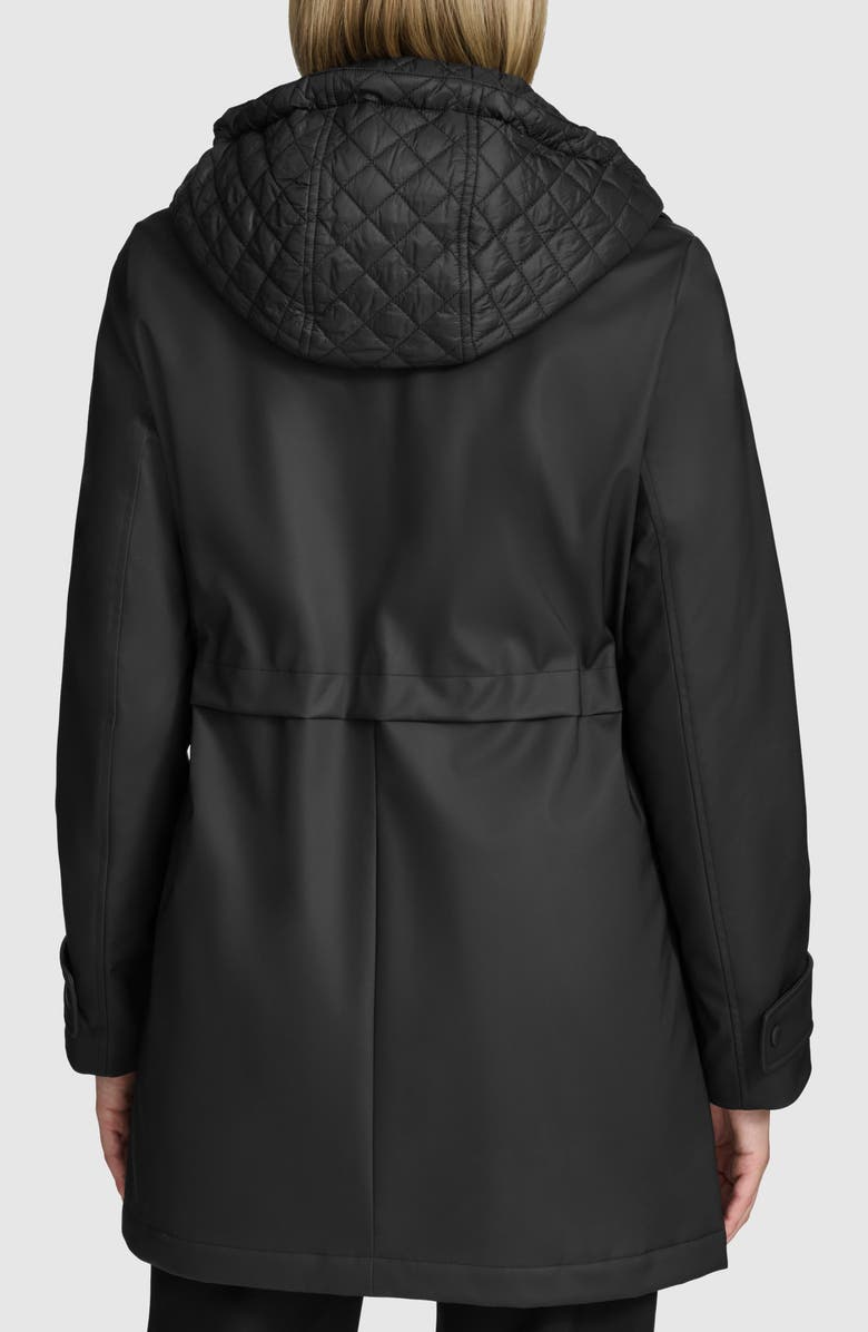 Andrew Marc Ryder Hooded Bib Inset Parka, Alternate, color, Black