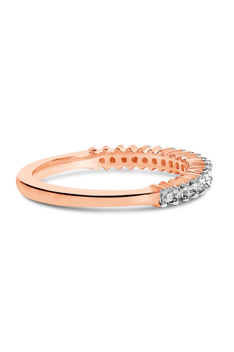 10K Rose Gold Plated Sterling Silver 1/3 ctw Diamond Band Ring, Alternate, color, Rose Gold over Silver