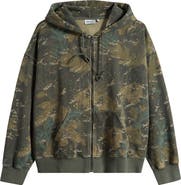 Carhartt Work In Progress Benton Camo Cotton French Terry Zip Hoodie