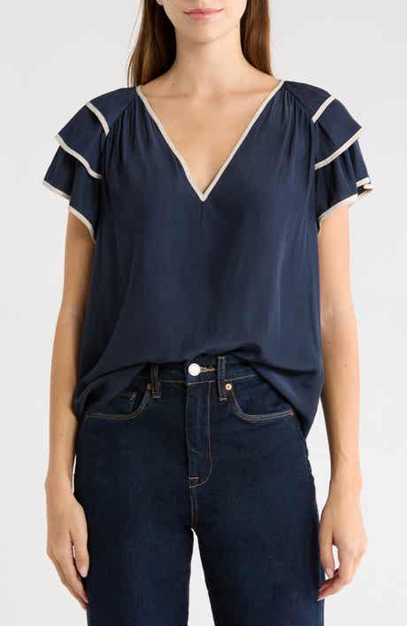 Jordan Tiered Flutter Sleeve Top