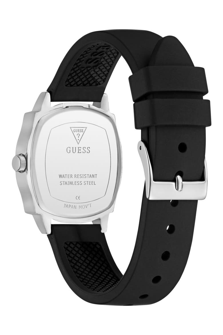 Liv Mother-of-Pearl Silicone Strap Watch, 32mm, Alternate, color, BLACK