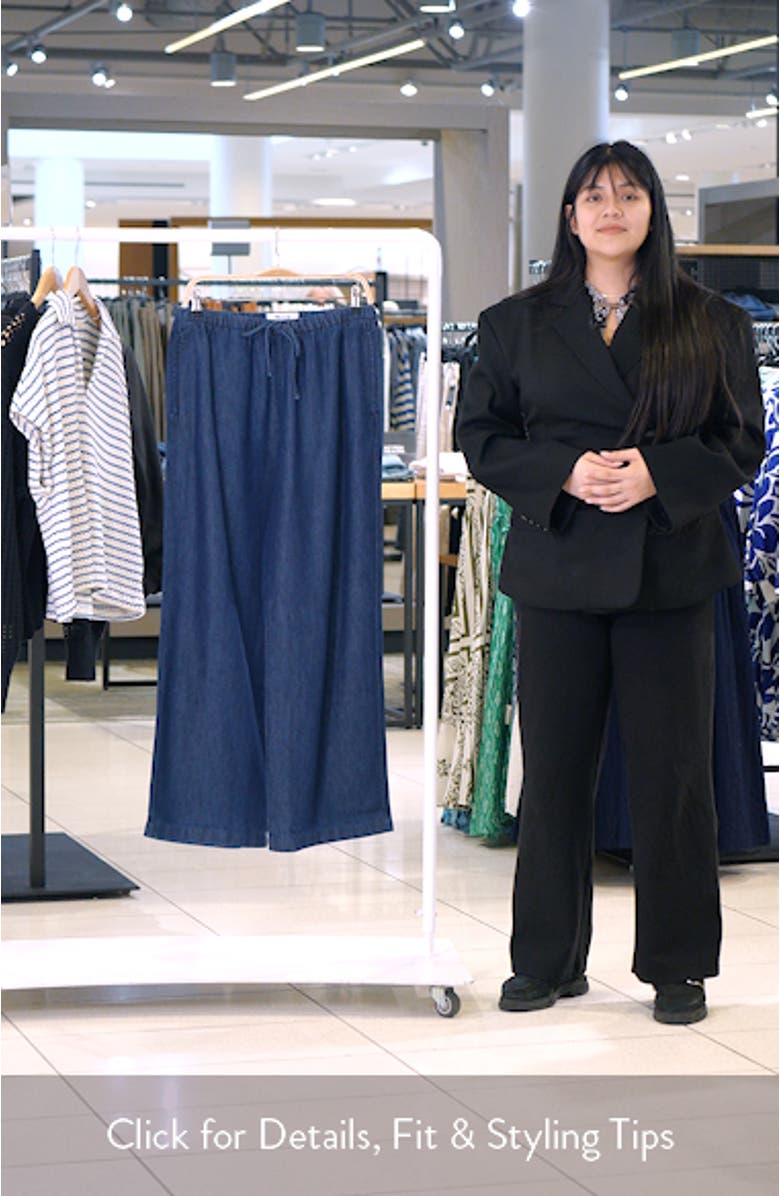 Airy Denim Pull-On Pants, sales video thumbnail