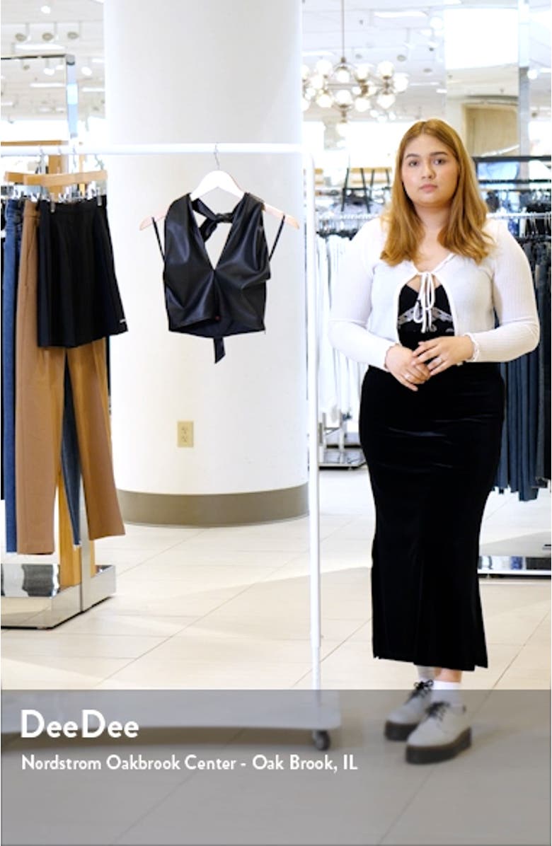 Kai Faux Leather Halter Top, sales video thumbnail