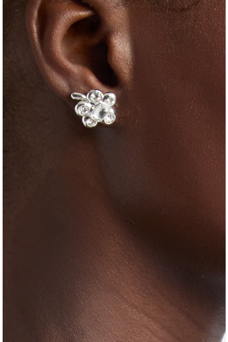 Daize Stud Earrings, Alternate, color, SILVER CLEAR
