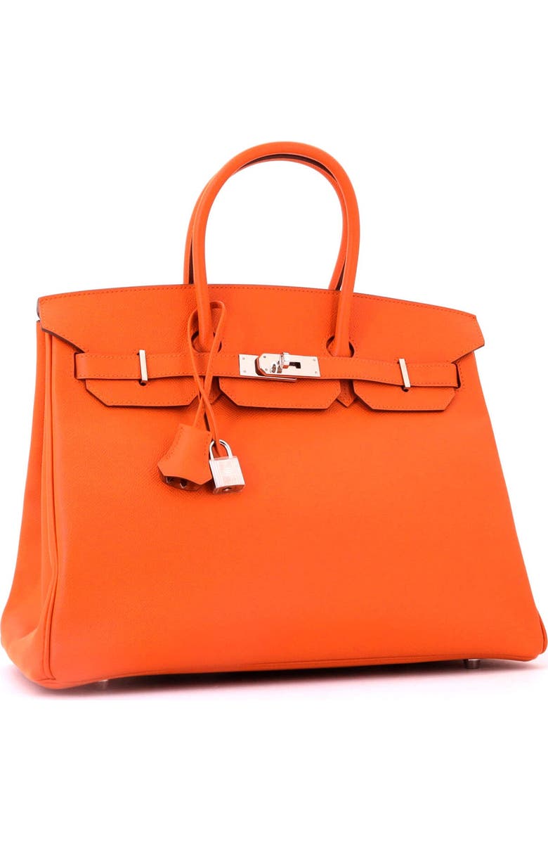 Pre-Owned Hermes Birkin Handbag Orange Epsom with Palladium Hardware 35, Alternate, color, Orange H