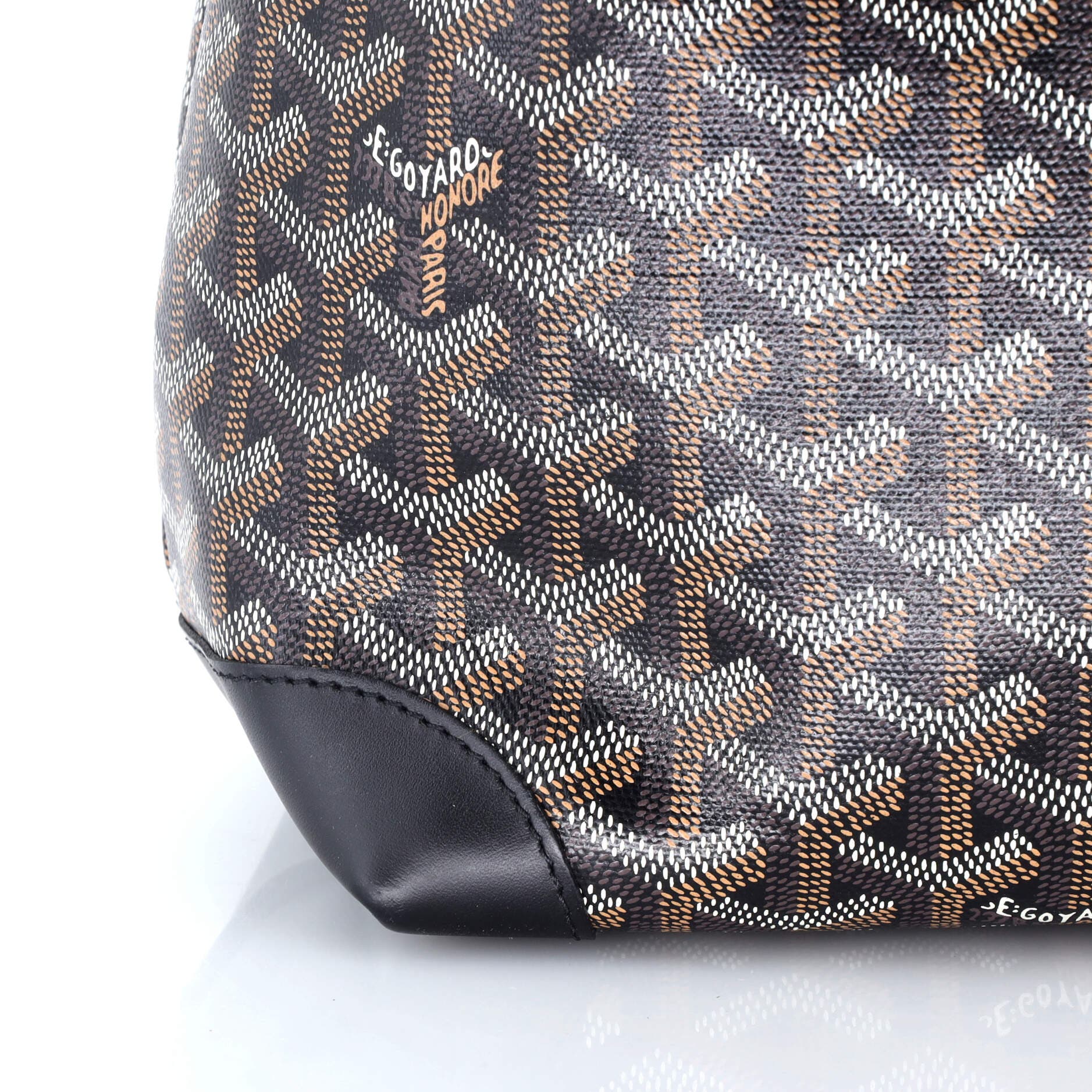 Pre-Owned Goyard Bellechasse Bag Coated Canvas PM, Alternate, color, Black