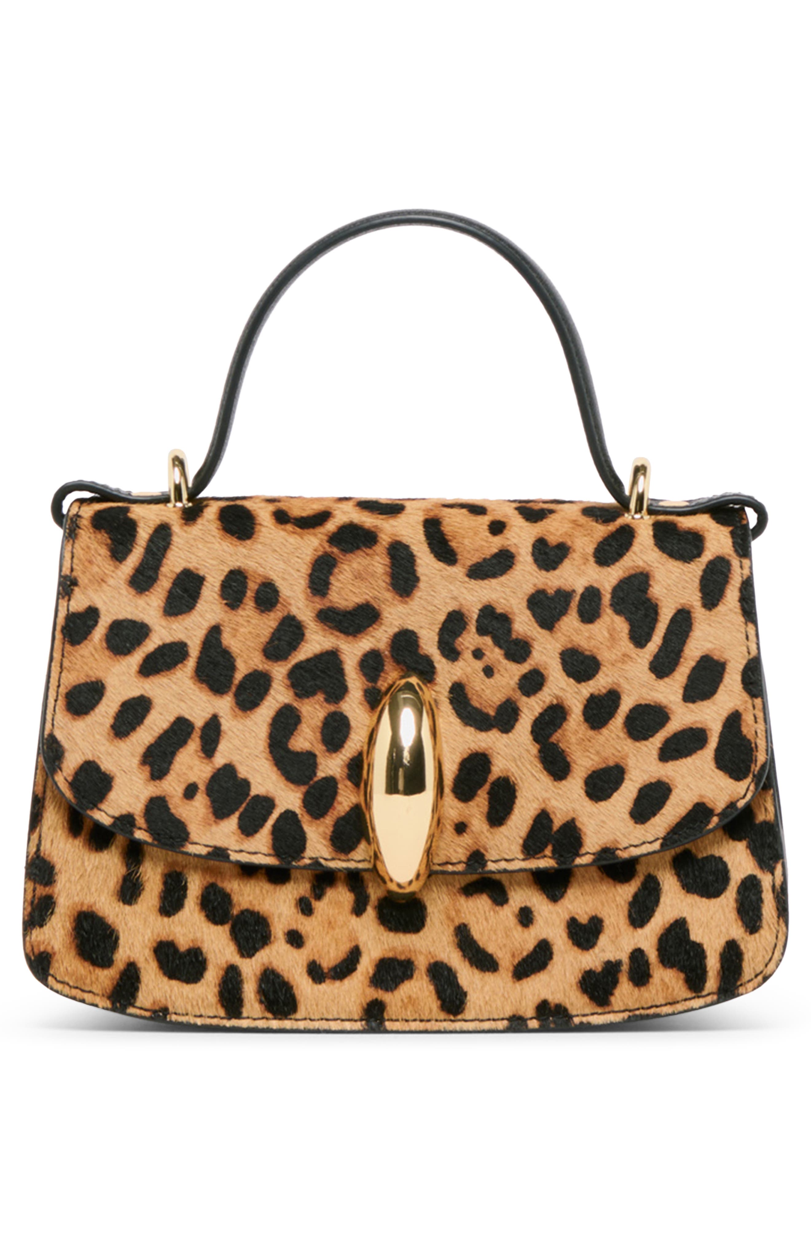 Dolce Vita Lucia Genuine Calf Hair Top Handle Bag, Alternate, color, Leopard