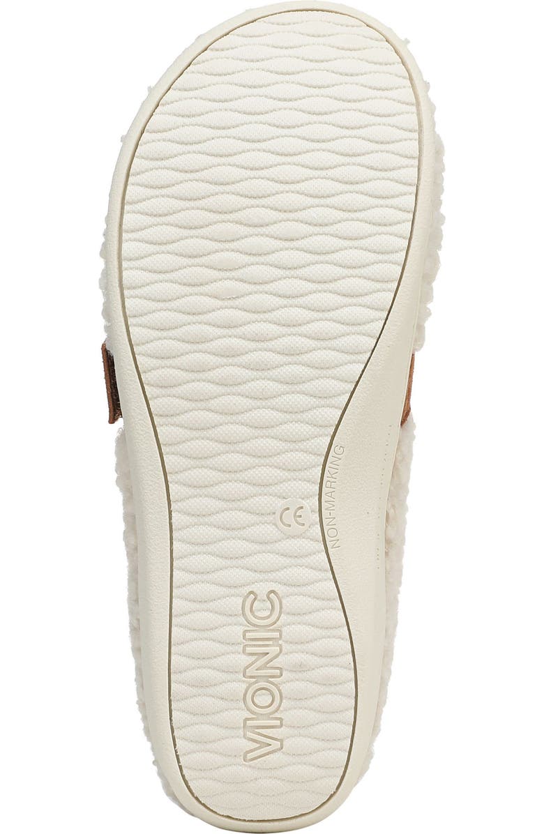 Vionic Imogen Faux Shearling Clog, Alternate, color, Cream