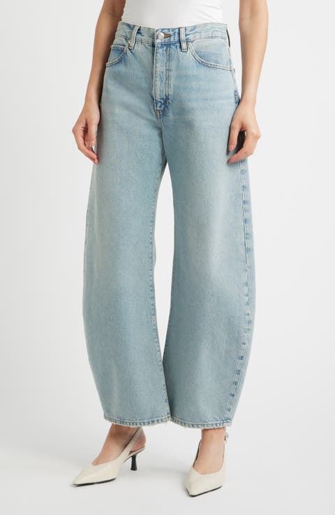 The Bow High Waist Barrel Jeans