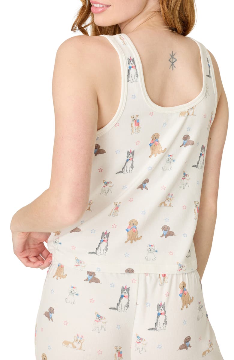 PJ Salvage Red, White & Woof Jersey Tank, Alternate, color, 