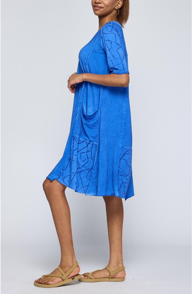 LUUKAA Blazea Cotton Jersey Dress, Alternate, color, Blue