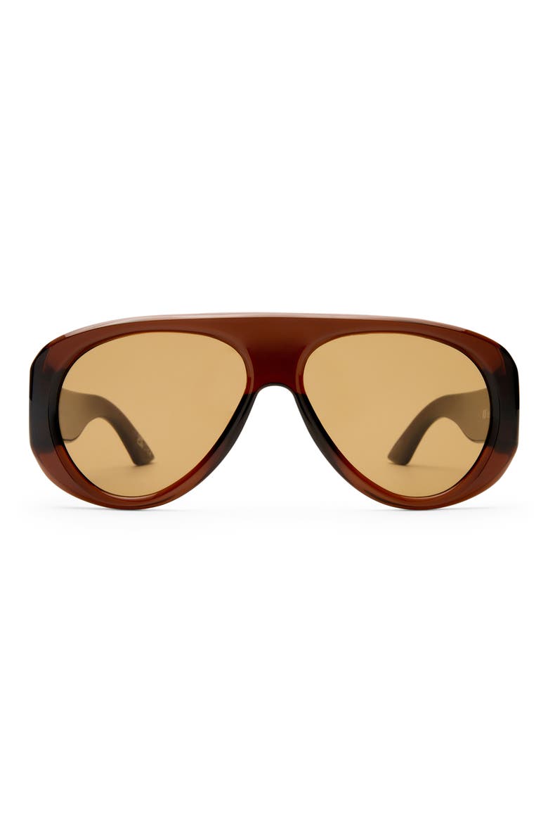 Dream Boat 57mm Aviator Sunglasses, Main, color, COCOA / LIGHT BROWN MONO