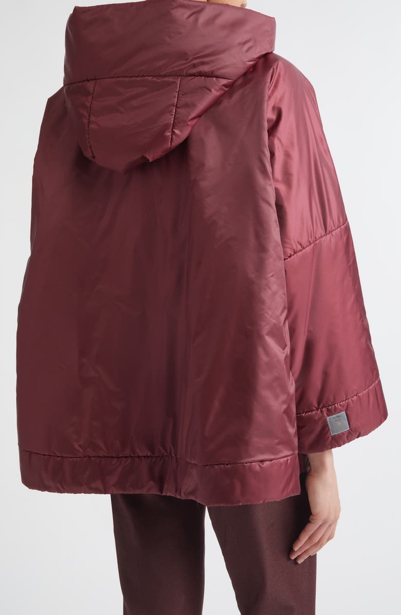 Max Mara Oversize Water Repellent Hooded Puffer Jacket, Alternate, color, Red