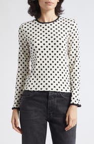 Marimekko Lipua Palo Kioski Polka Dot Rib Knit Top