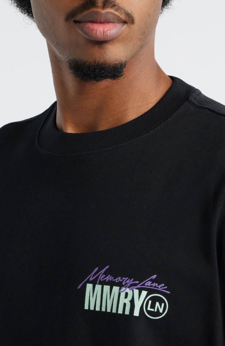 MEMORY LANE Oversize Maison Crop Graphic T-Shirt, Alternate, color, Black