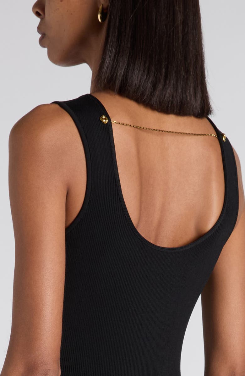 Bottega Veneta Rib Tank Sweater Dress, Alternate, color, 1000 Black