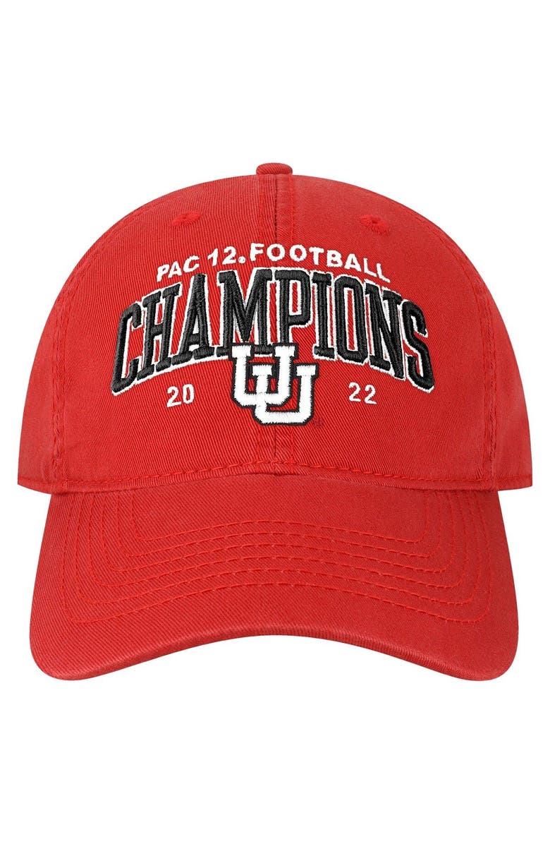LEGACY ATHLETIC Men's Legacy Athletic Scarlet Utah Utes 2022 PAC-12 Champions  Bold Arch EZA Relaxed Twill Adjustable Hat, Main, color, 