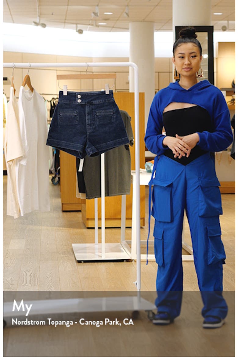 Le Hardy Welt Pocket High Waist Denim Shorts video