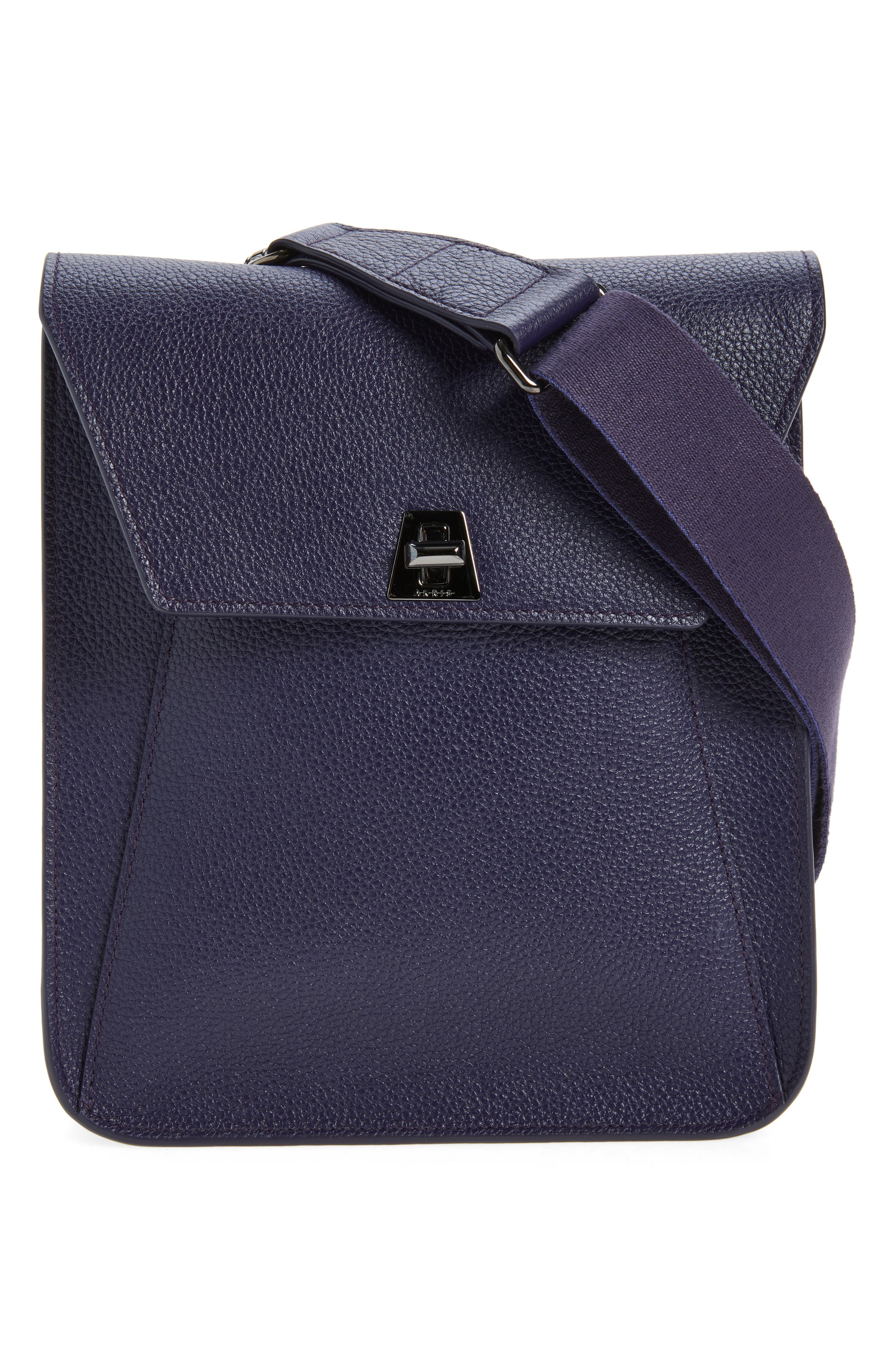 Small Anouk Leather Crossbody Bag, Main, color, AUBERGINE