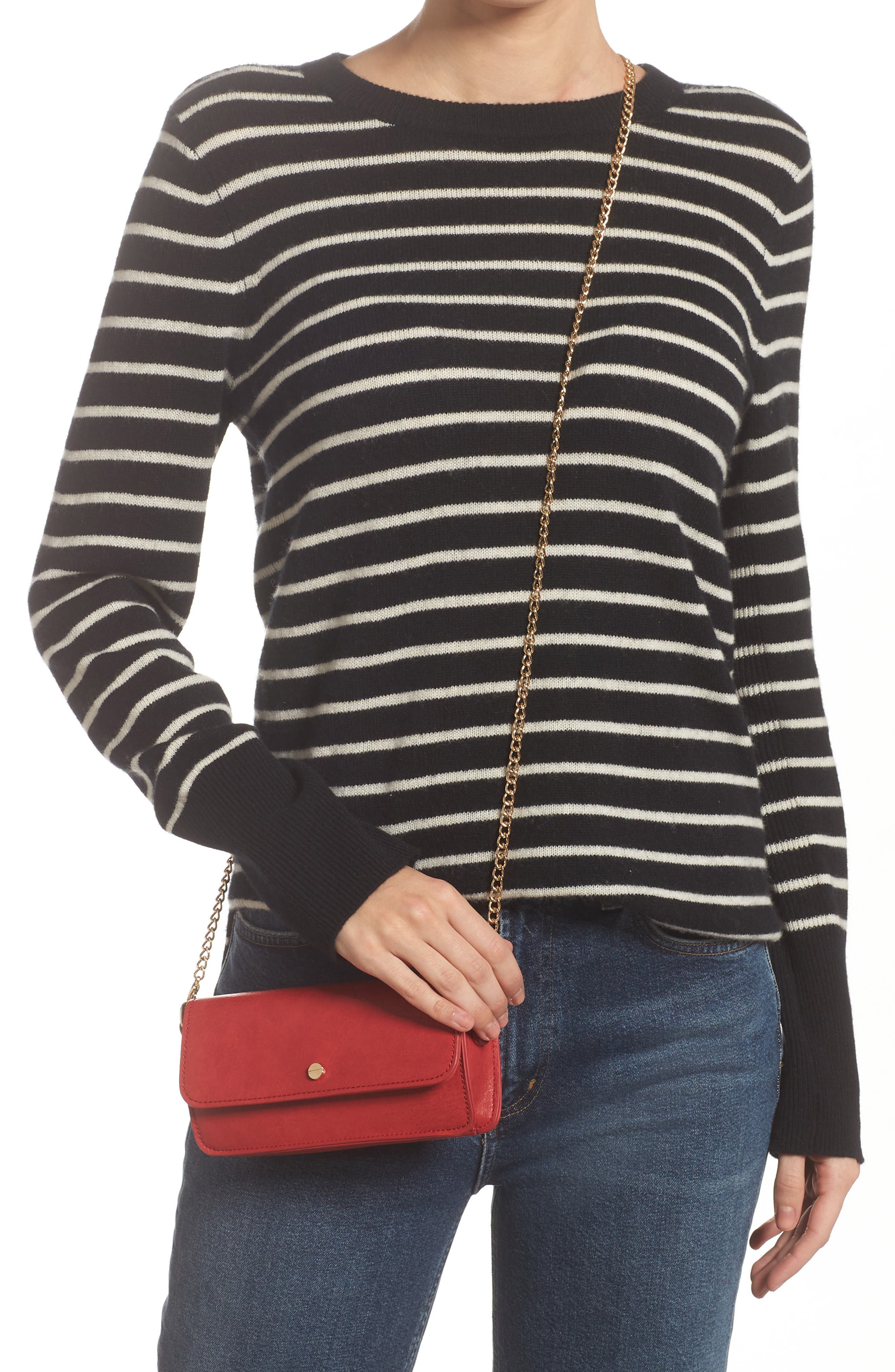 Fiona Vegan Leather Convertible Crossbody Bag, Alternate, color, RED