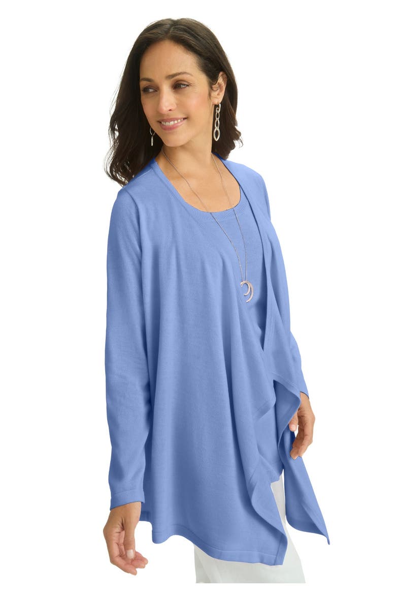 Flyaway Cardigan, Alternate, color, AZURE MIST
