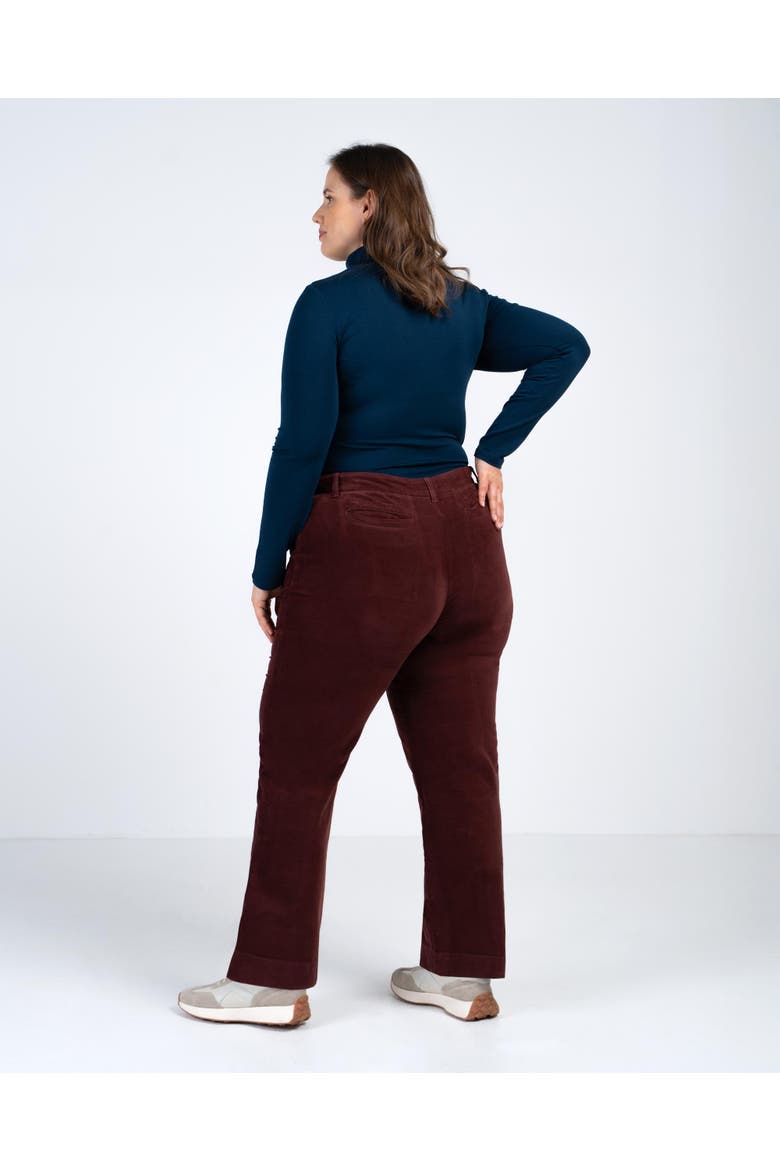 Jamie Cord Straight Pants, Alternate, color, Cocoa