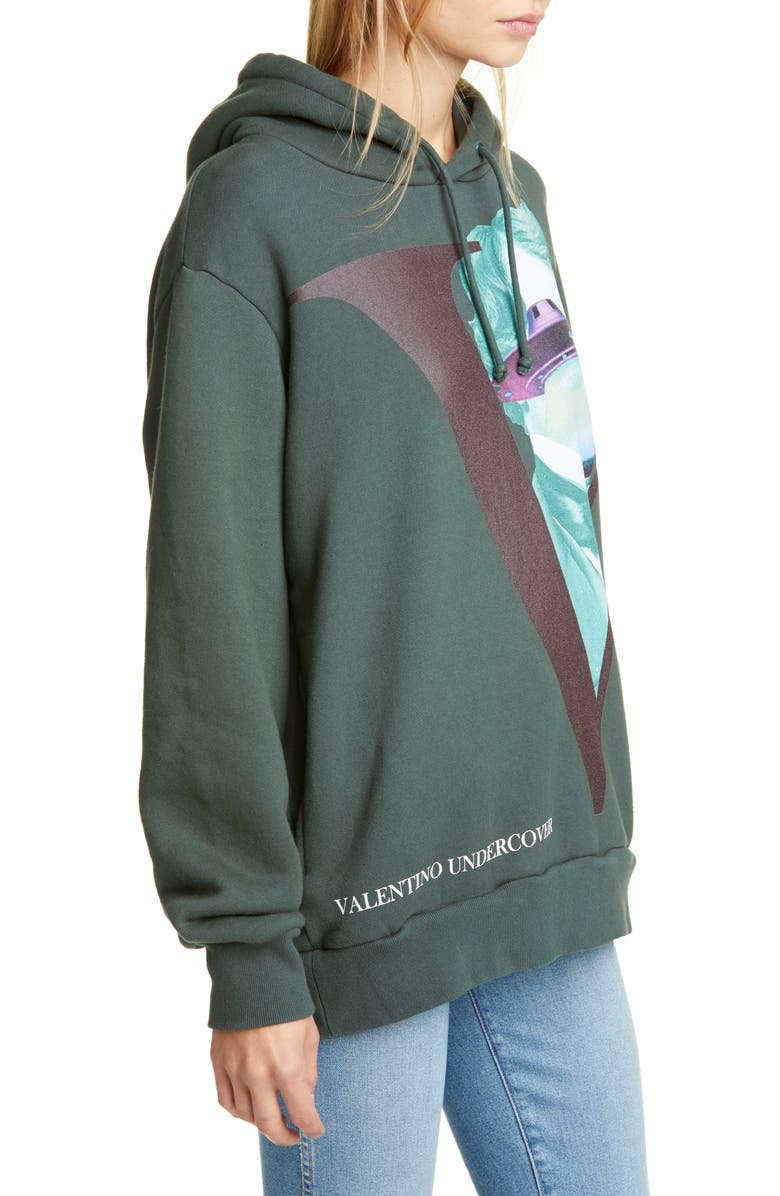 Undercover x Valentino V-Face UFO Print Hoodie, Alternate, color,
