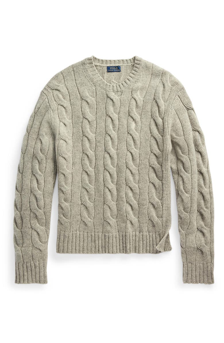 Polo Ralph Lauren Cable Knit Wool & Cashmere Sweater, Alternate, color,