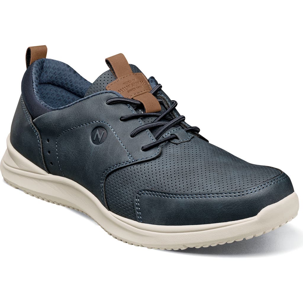 Nunn Bush Conway Moc Toe Oxford Sneaker In Navy Multi