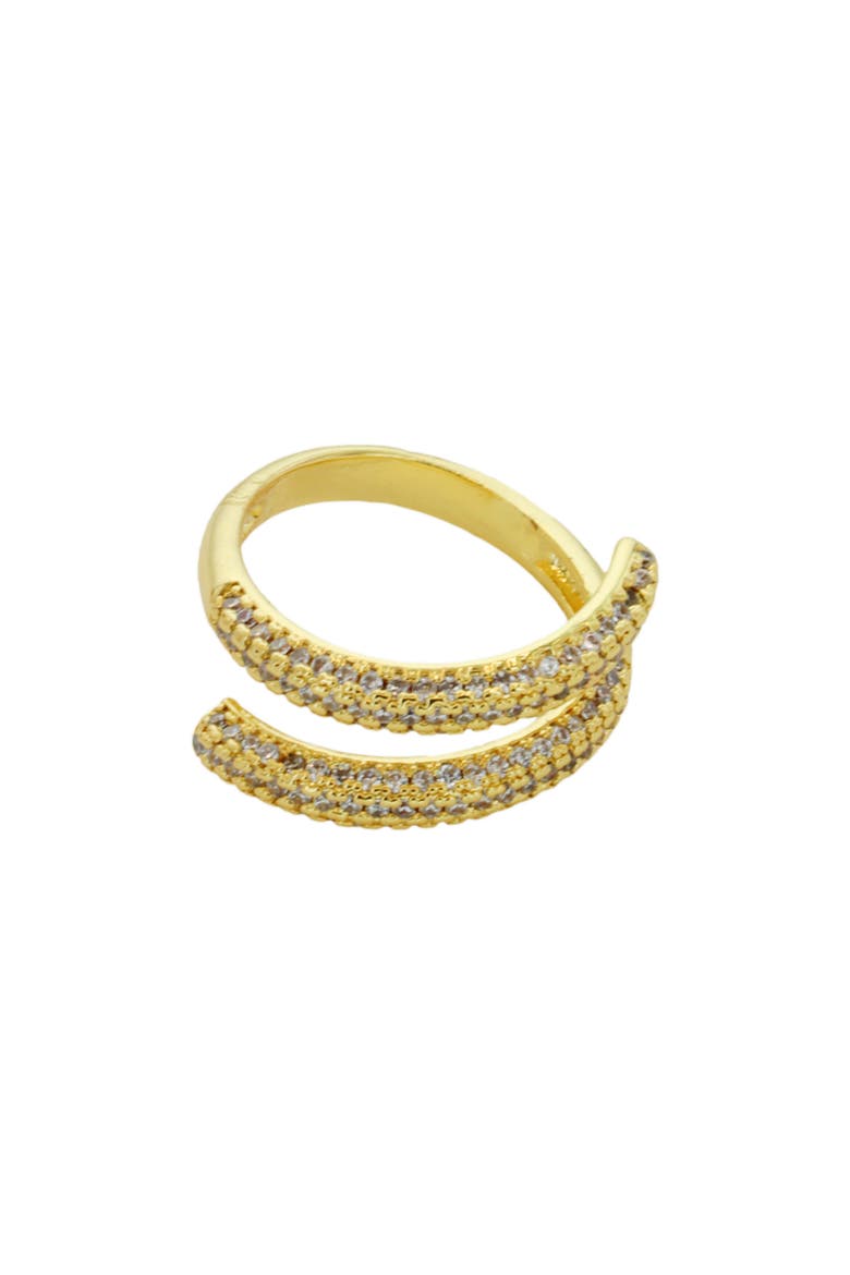 Pavé Crystal Wrap Ring, Main, color, GOLD