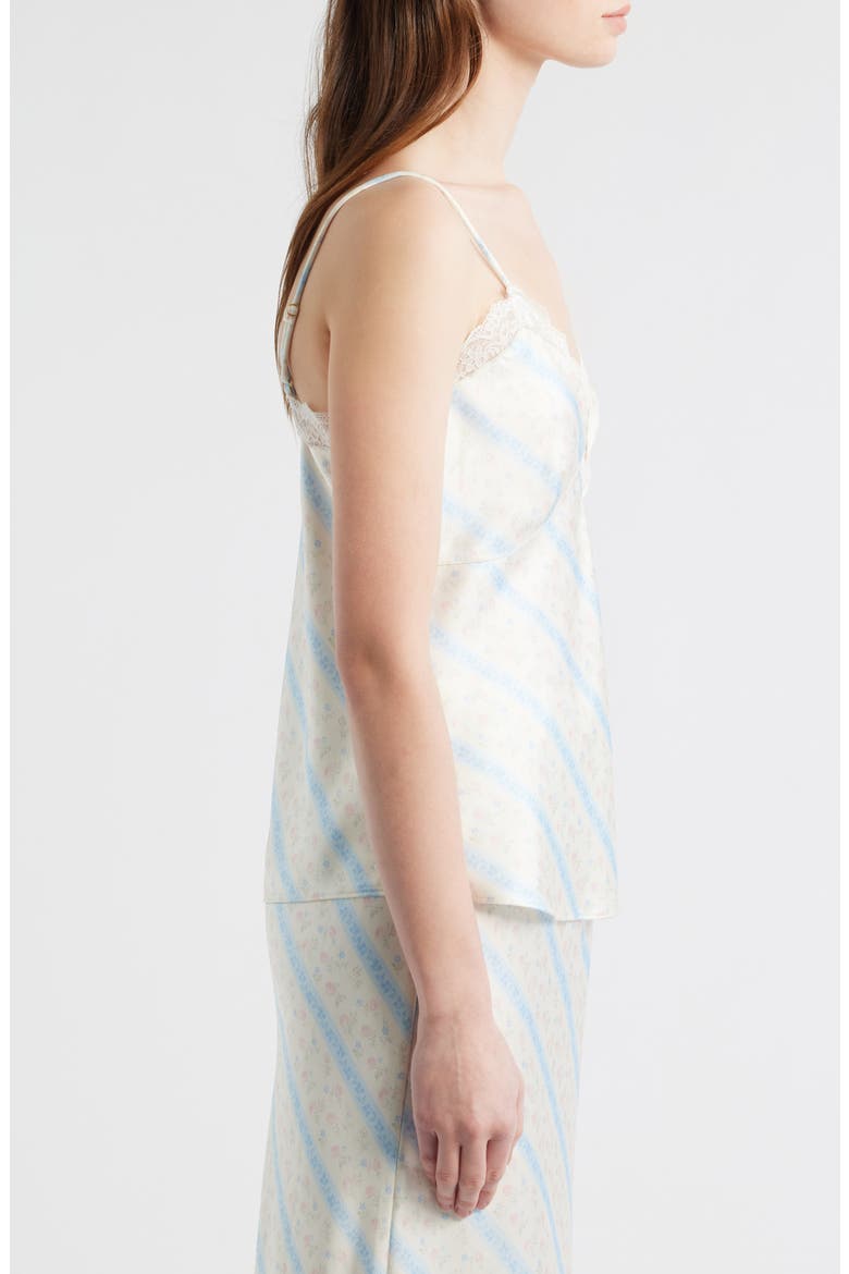 Fox Floral Satin Camisole, Alternate, color, COTTON SKIES