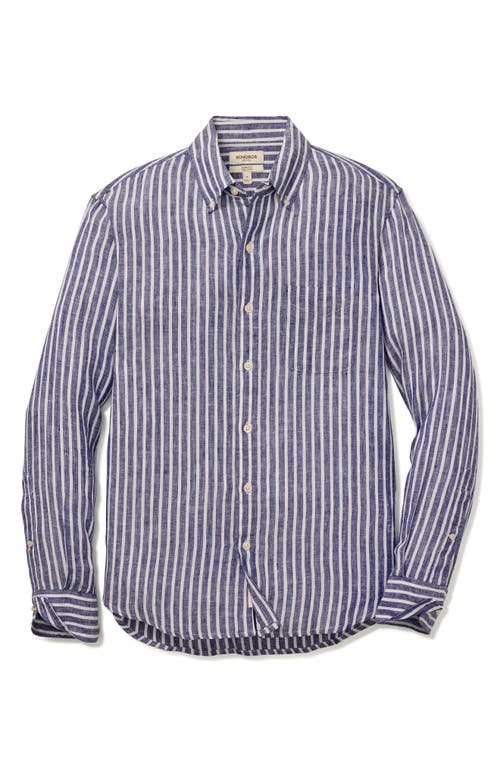 Bonobos Slim Fit Stripe Slub Linen Button-down Shirt In Durham Stripe C32