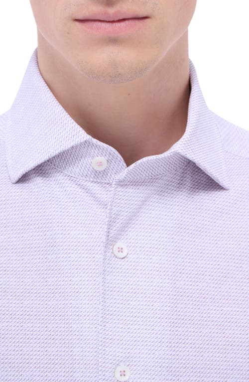 Bugatchi Devon Neat Ooohcotton® Button-up Shirt In Dusty Pink