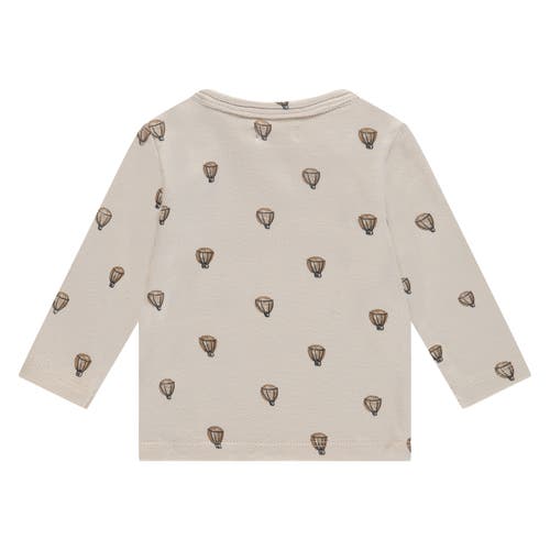 Babyface Hot Air Balloon Print Long Sleeve T-shirt In White