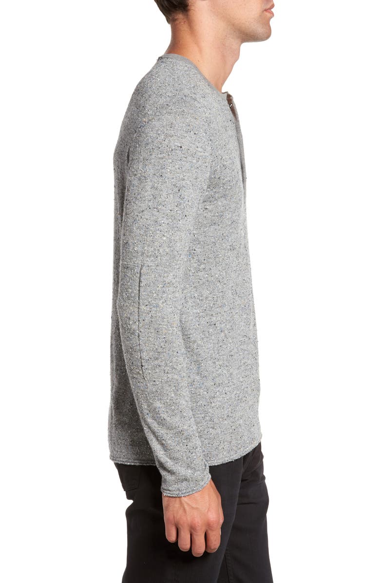 Billy Reid Speckled Henley Sweater, Alternate, color,