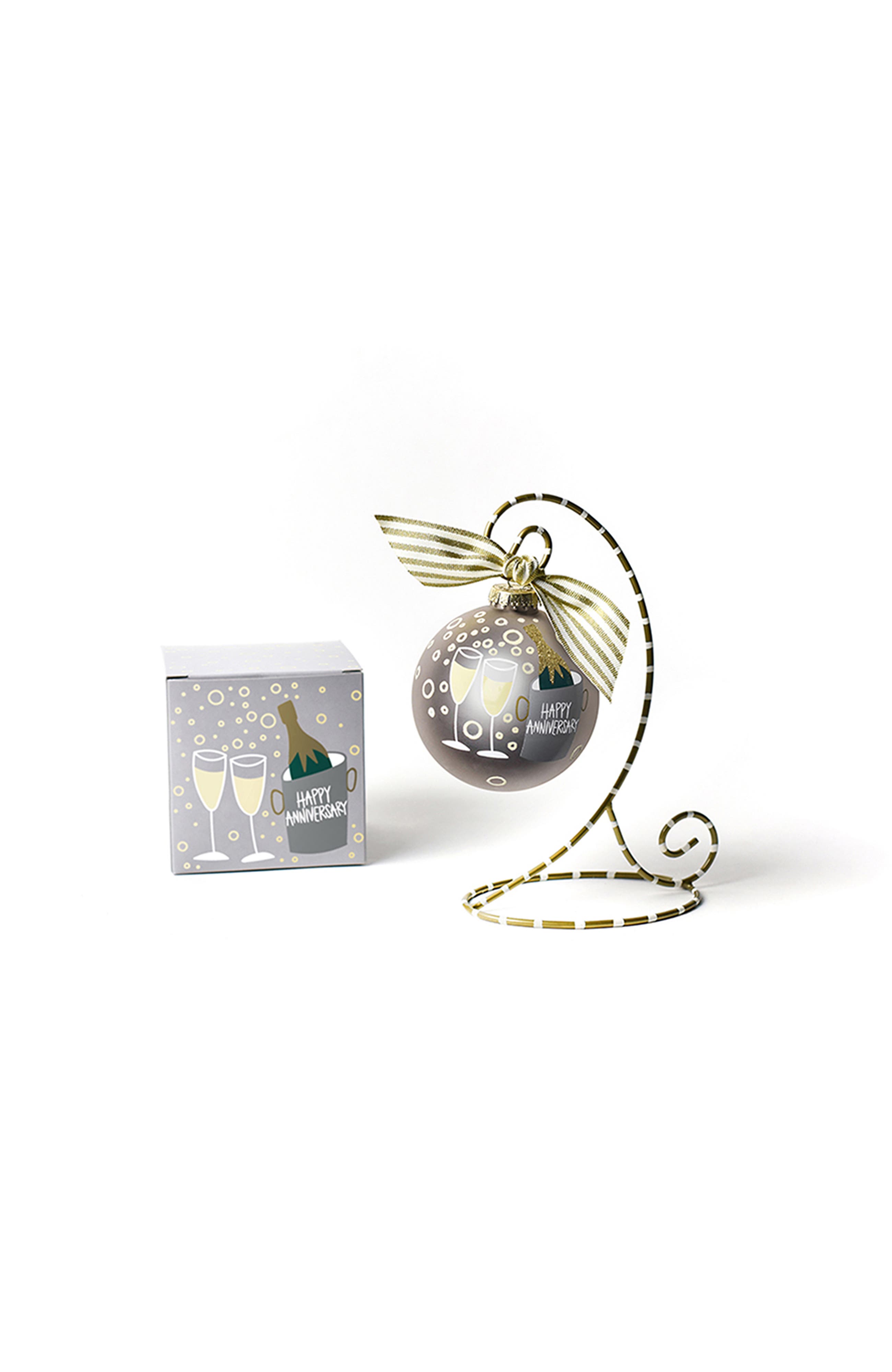 Coton Colors by Laura Johnson Happy Anniversary Glass Ornament with ...