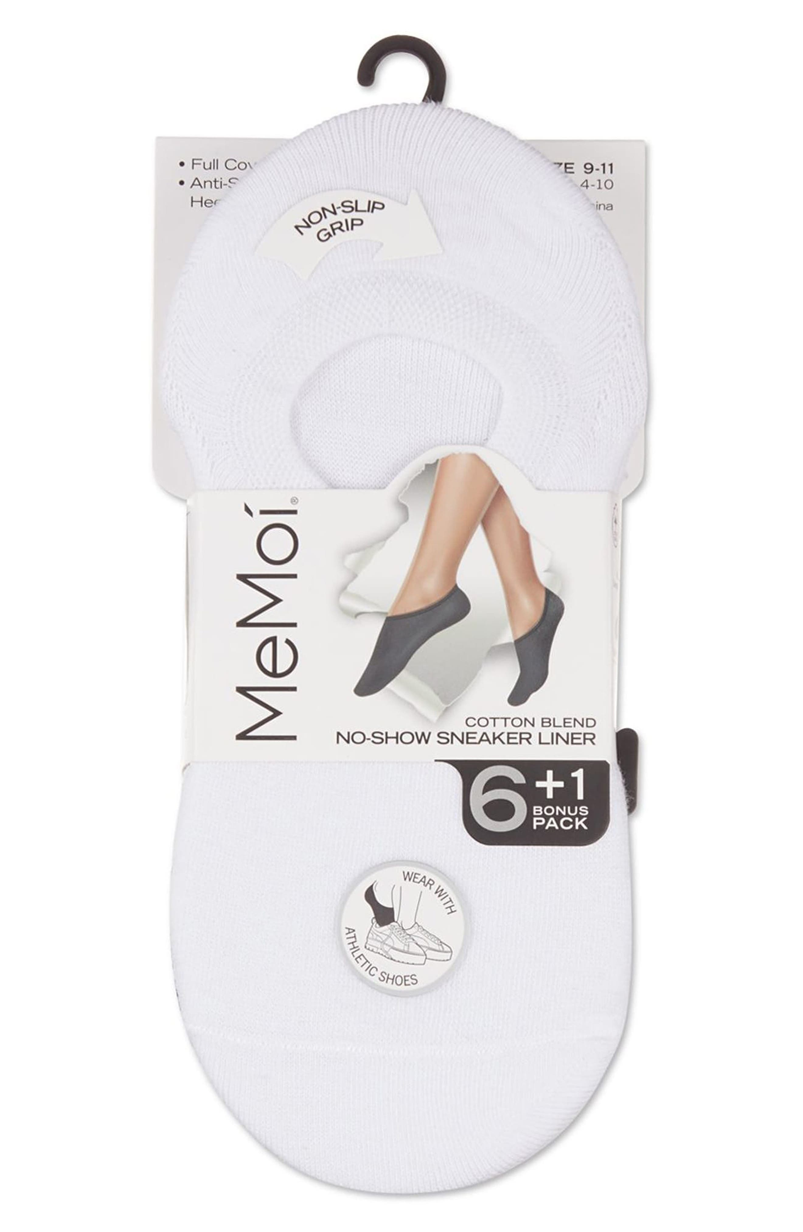 7-Pair No Show Sneaker Liner Socks - image 3