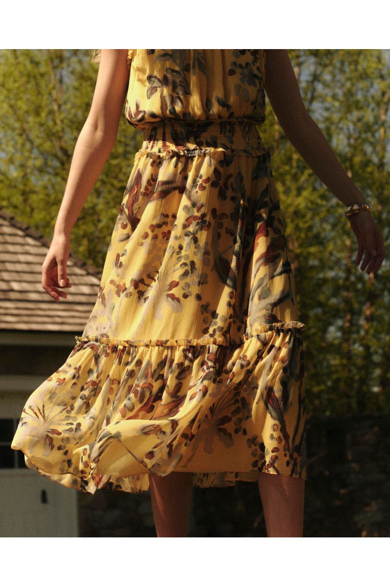 Naomi Floral Georgette Midi Dress, Alternate, color, Lake Bluff Floral