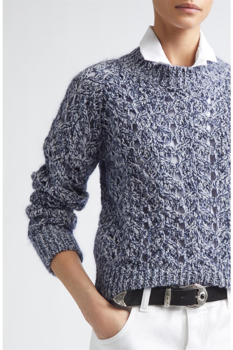 Open Stitch Wool Blend Sweater, Alternate, color, 11 BLUE