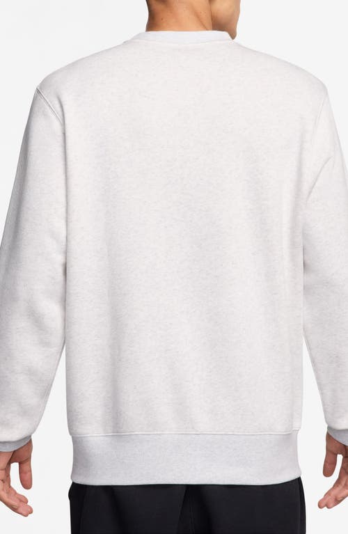Nike Club Brushed Fleece Crewneck Sweatshirt In White