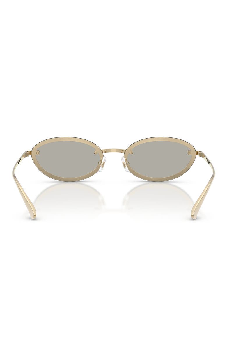 Zina 59mm Oval Sunglasses, Alternate, color, GOLD / GREY MIRROR SILVER