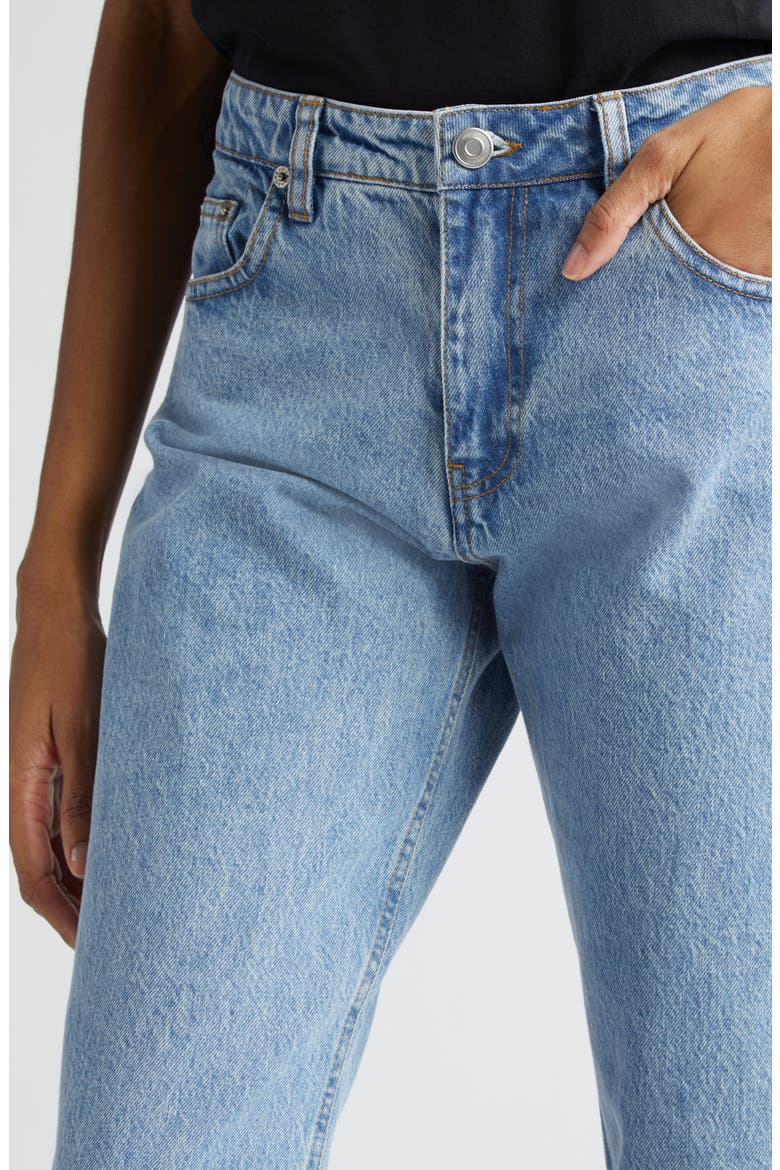 High Waist Wide Leg Jeans, Alternate, color, WASHED BLUE